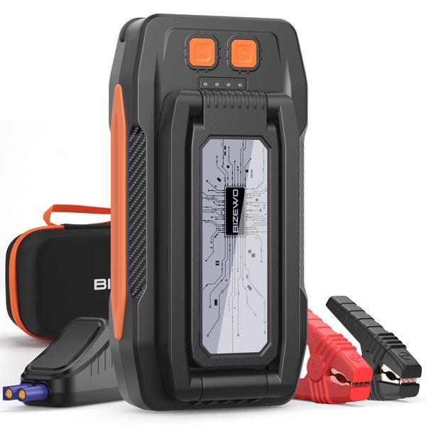 BIZEWO 4000A Car Jump Starter – Portable 12V Battery Starter for Gasoline & Diesel Engines up to 8.0L/6.5L – Fast USB Charging, LED Emergency Light, and Safety Features - Survival Edge Gear